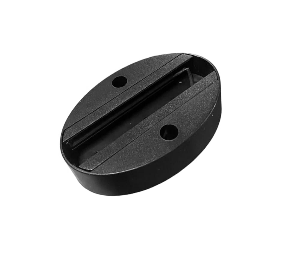 Base P/Spot De Riel Ovalada Negro (90x60)mm