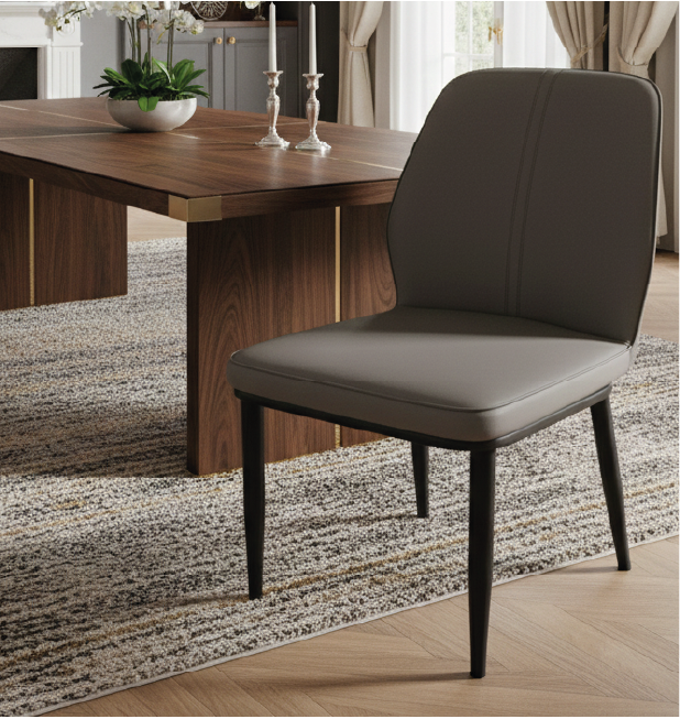 Silla Gris Obscuro+Patas Metal