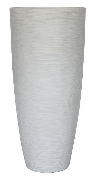 Maceta Fibra Barro Cono Alto Pequena (37x37x80.5)cm P117 Anti Blanco