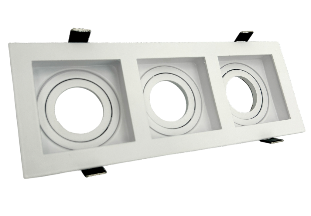 O.b. 3L GU10 Movil Rect. Alum. Blanco (270x100xH40)mm