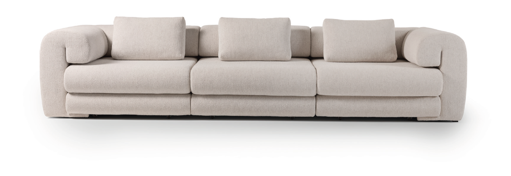 Sofa Zari 2.44 brazo ancho Mecanismo tela A101 jaspes vainilla-beige
