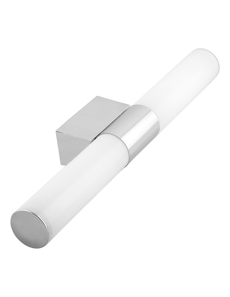 Aplique Pared Led Moderno Tubular Zylinder Ac. Inox. Cromo+Pc Blanco 10w 3k 110v (L600xA100)mm