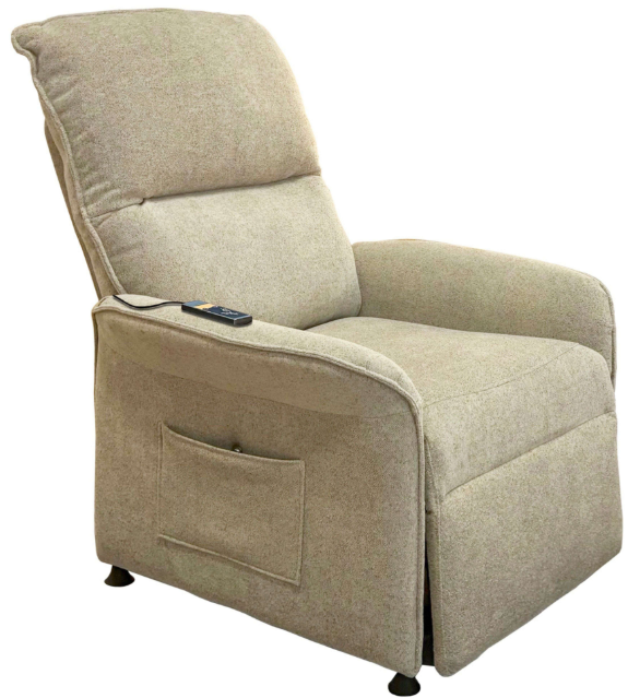 Sillon Reclinable Tela c/Motor Electrico Gris (80x75x105)cm