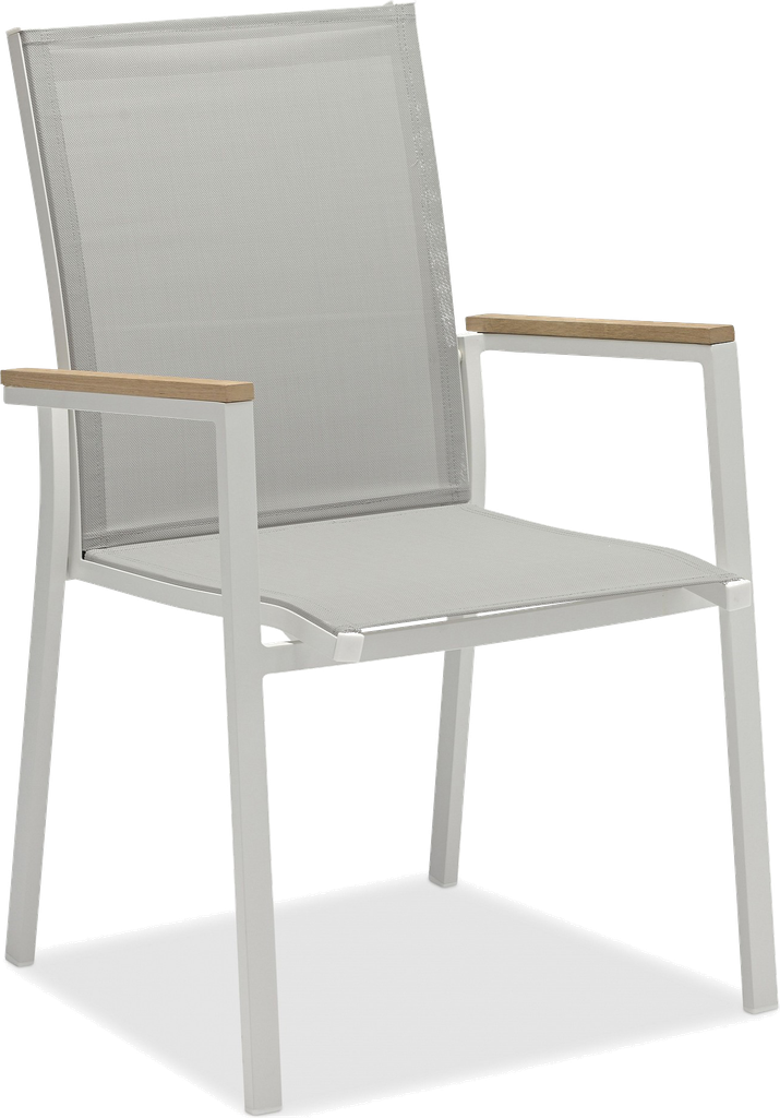 Silla Ext. Aluminio+Tela Gris (57x55x89)cm