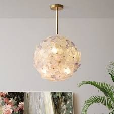 Lamp. Colg. 10L E14 Moderna Redonda Chandelier Cristales Detalle Flores D500mm