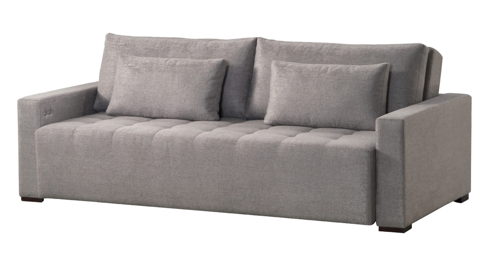 Sofa Porto 2.40 mecanismo electrico tela G36 jaspes caramelo - taupe-beige