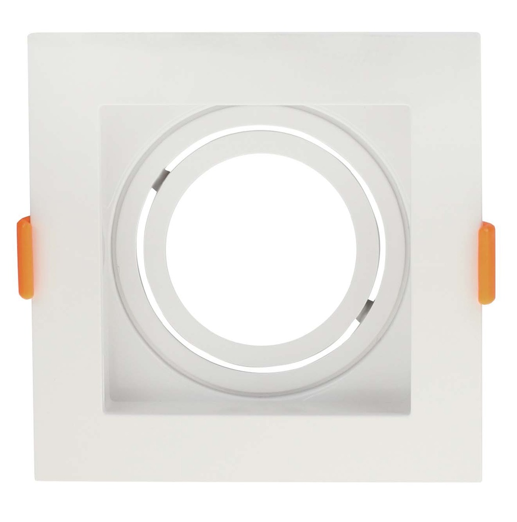 O.b. Gu10 Mov. Cuad. Plastico Blanco (102x102x42)mm Ip20