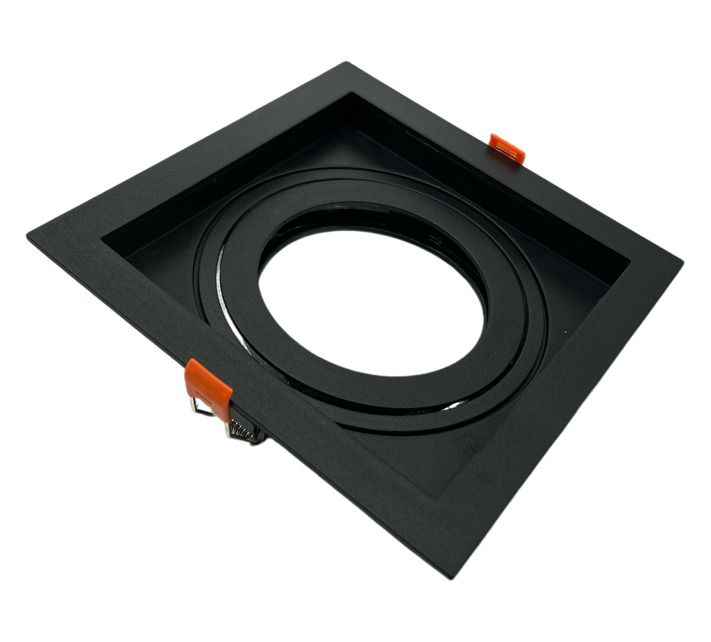 O.b. Par30 E27 Movil Cuad. Plastico Negro (170x170)mm Ip20