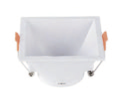 O.B. Prof. Gu10 Fijo Cuad. Plastico Blanco (93X93Mm)