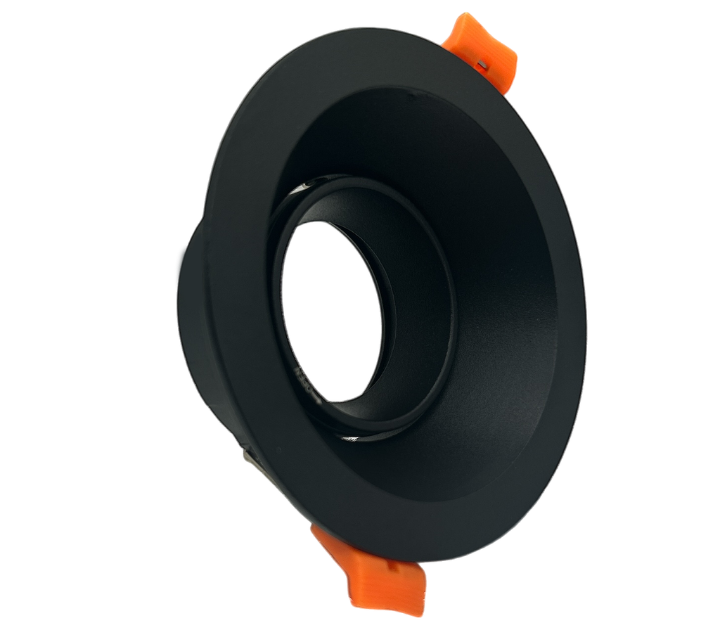 O.b. GU10 Emp. Movil Red. Prof. Alum. Negro (D105xP85)mm