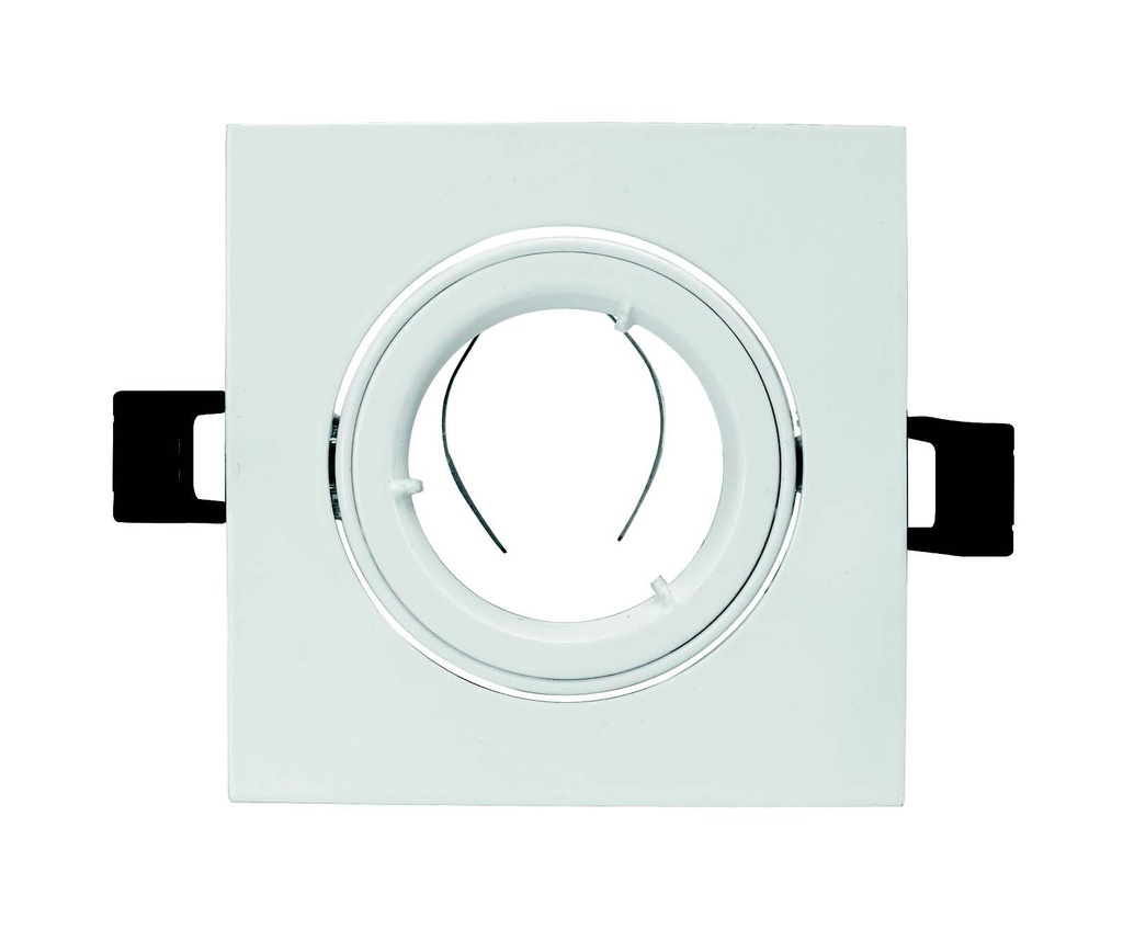 O.B. Gu10 Movil Cuad. Aluminio Blanco (100X100Mm)