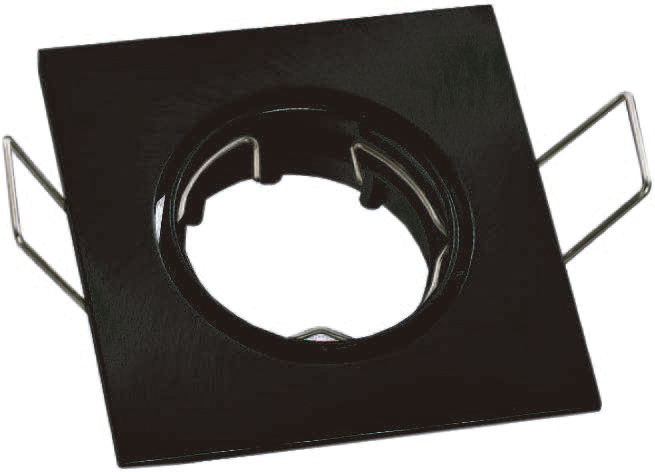 O.B. Gu10 Movil Cuad. Aluminio Negro (83Mm)