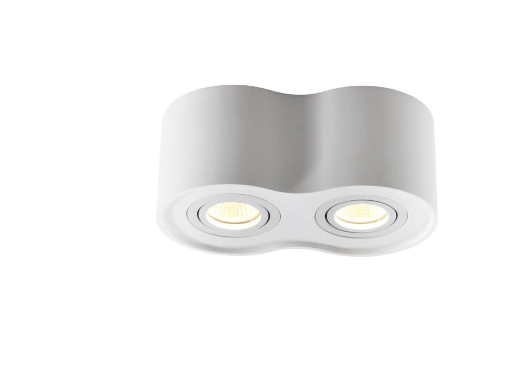 O.B. Sobr. 2L Gu10 Red. Yeso Blanco (220X120X90Mm)