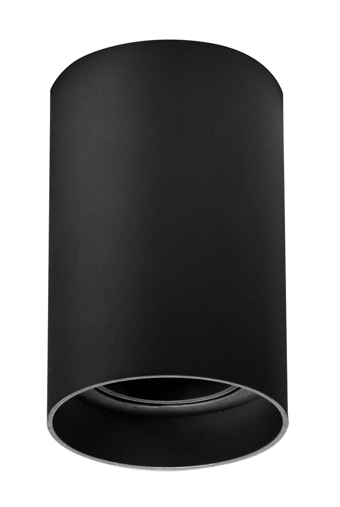 O.B. Sobr. Gu10 Movil Red. Plastico Negro(D80X130Mm)