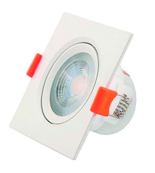 O.B. Led Movil Cuad. Blanco 5W 3K 100-240Vac (90X90Mm)