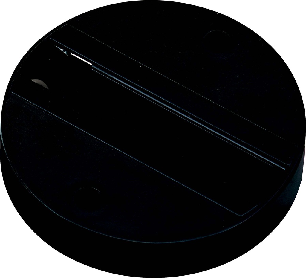 Base P/Spot De Riel Redonda D8.5Cm Negra