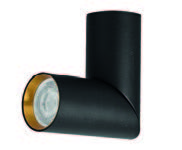 Spot Sob. Movil Negro+Dorado 1L Gu10 (D55X190Mm)