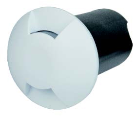 Spot Piso Emp. Red. Aluminio Blanco 2x1w 3K (D60x80L)mm IP67