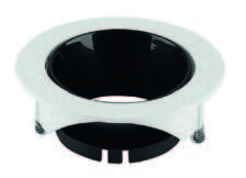 [010059 | KZ-TS24-WB] O.B. Gu10 Movil Red. Plastico Blanco + Negro (D85Mm)