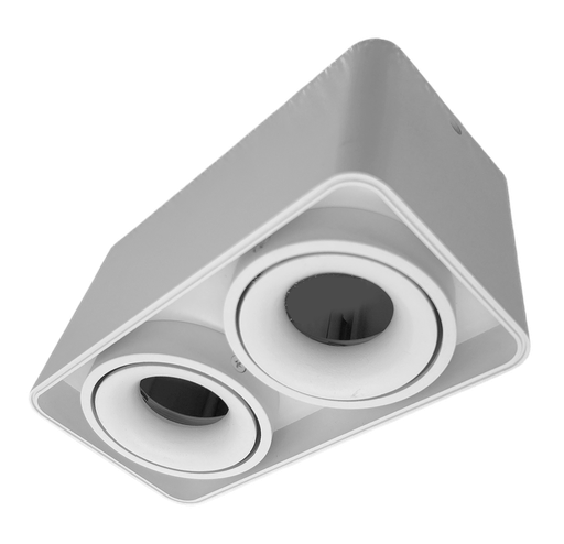 [010420 | GX-101-2 WH] O.B. Sob. 2L Gu10 Movil Rect. Blanco (195X97Mm)