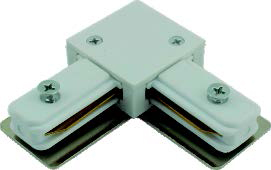 [010742 | T21A03 WH] Conector L P/Riel Led Blanca