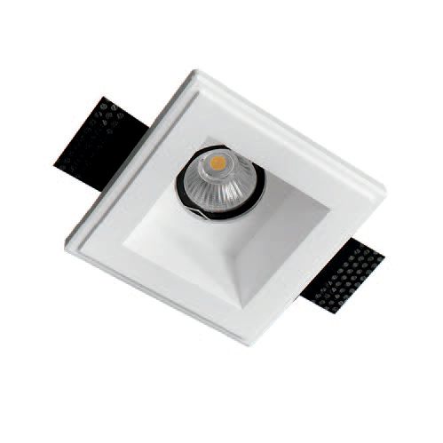 [011601 | GC-1043 B6] O.B. Yeso Cuadrado Fondo Cuadrado Gu10 (12X12Cm)