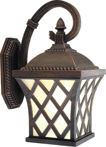 [022305 | 027-WD/S COFFEE] Farol Pared 1L E27 Corcega 4 Caras (190X305Mm)