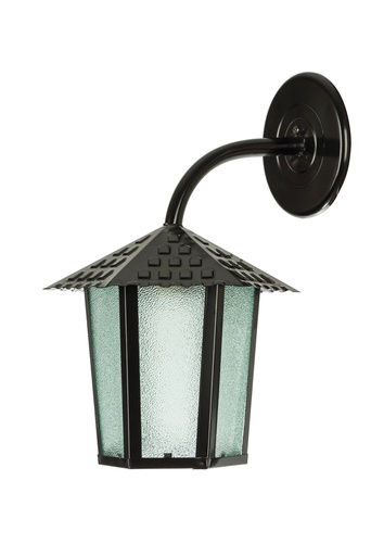 [022330 | 101000.01] Farol Pared 1L E27 Hex. Negro (190x200)Mm