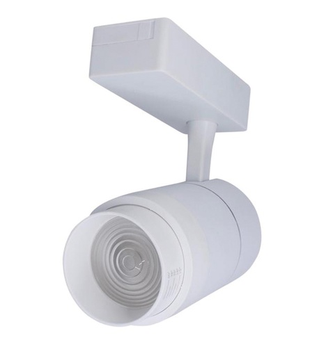 [030229 | TL-026A-20w 4k WH] Spot Led Movil 20W 4K P/Riel Blanco Angulo Ajustable 18-60G 2000lm (100-265)v