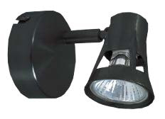 [032299 | 63008W1R/BLACK] Spot 1L Gu10 Negro 13X9Cm C/F Incand.