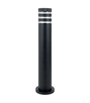 [034038 | B2119-H80-BK] Bolardo 1L E27 Red. Aluminio Negro (D800Mm) Ip65