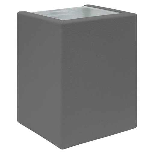 [034201 | 159010.14] Aplique Pared Bid. Interior 1L G9 Rect. Gris (120x80)Mm Ip41