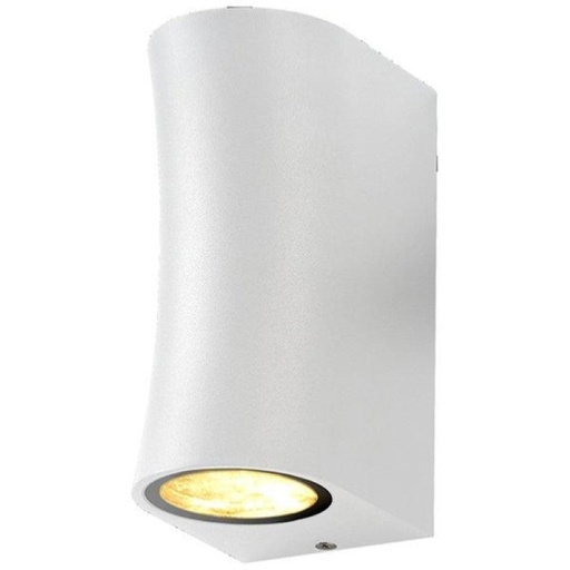 [034223 | J005S GU10 White B6] Aplique Pared 2L Gu10 Bid. Ext. Cil. Blanco (80X80X150Mm) Ip54
