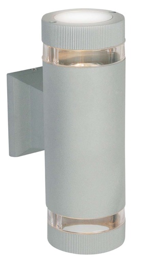 [034231 | 2180/2 gris] Aplique Ext. Bid. Redondo 2L Gu10 Gris