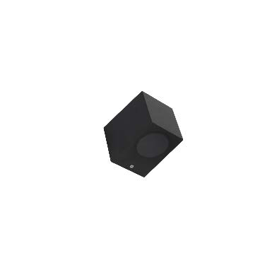 [034265 | TS127S-1-Bk] Aplique Pared 1L Gu10 Rect. Plastico Negro (100X80X70Mm) Ip65