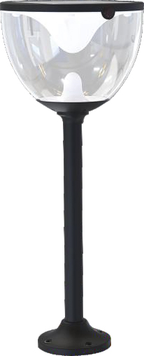 [035010 | 0356B04-01] Farol Piso/Estaca Solar Led 60X19Cm 4W Cabeza Oval.3Tonos/ Luz Pvc+Al