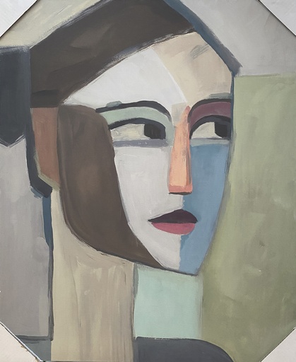 [150136 | 52GCRR0266] Cuadro De Mujer Con El Pelo Recogido Moderno