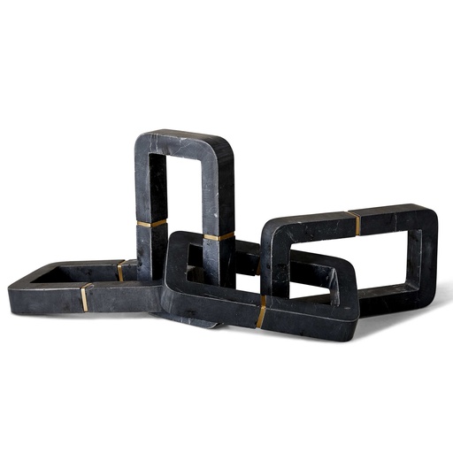 [150382 | R18019] Escultura De Cadena Negra De Marmol