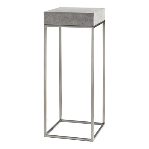 [151125 | 24806] Mesa Alta De Metal Negro Con Top Tipo Cemento