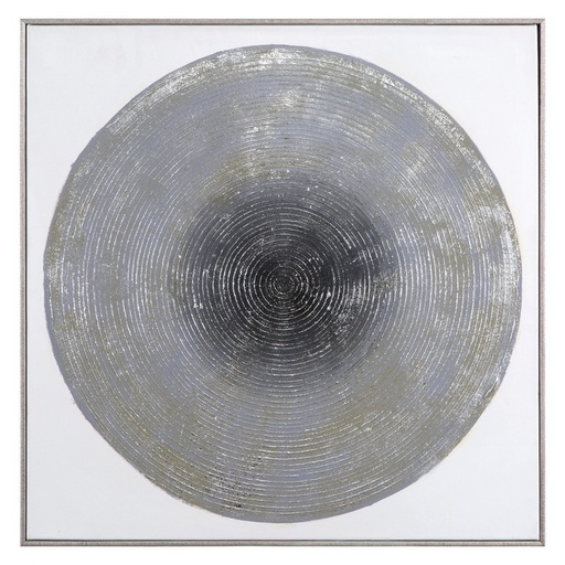 [152369 | ARTAFF0237] Cuadro Cuadrado Con Diseno Oval Plata Argentum