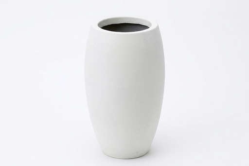 [155108 | LT14216-3S T1] Maceta Fibra Barro Cono Alto 24X24X39Cm P117 Anti Blanco