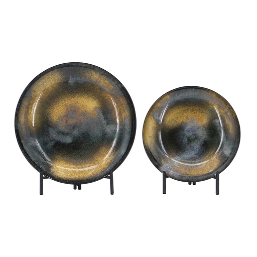 [159063 | 79904] Set 2 Platos De Vidrio 
Degradee