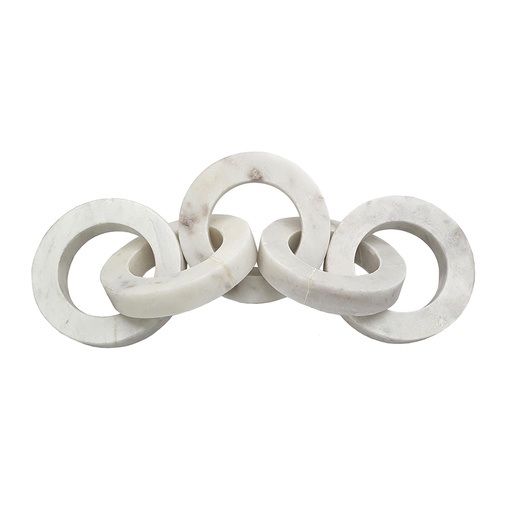 [159085 | 83678] Figura Cadena De Marmol Blanca 
