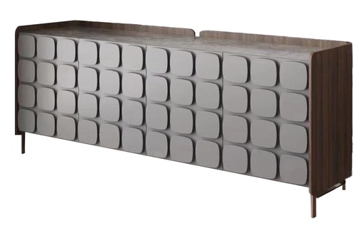 [160026 | R-087] Bufetera De Madera Moderna Con Detalles/Circulos En Las Puertas