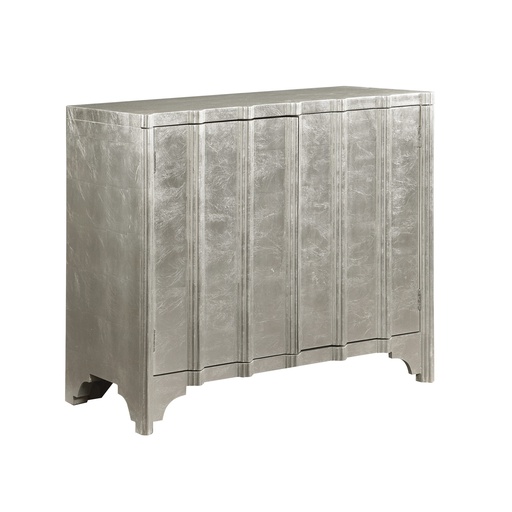 [160196 | 55631] Consola De Madera Con Terminado Plata