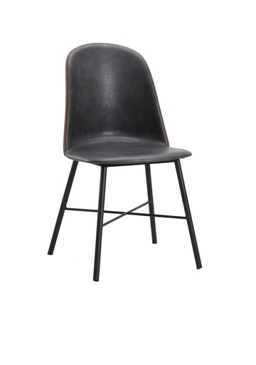 [161012 | 9336 M/7] Silla Cuero Sintetico Patas Metal Map/7 Cm