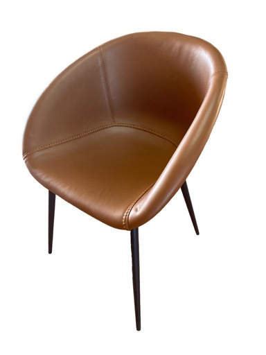 [161015 | 9000A] Silla Cuero Sintetico Patas Metal Bx-1A