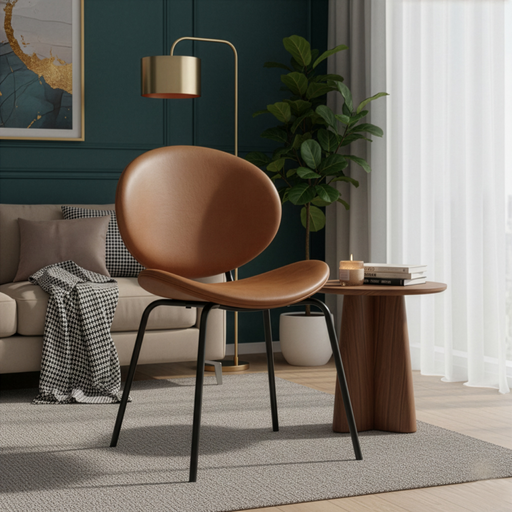 [161031 | XH-9001 PU] Silla Metal/Camel