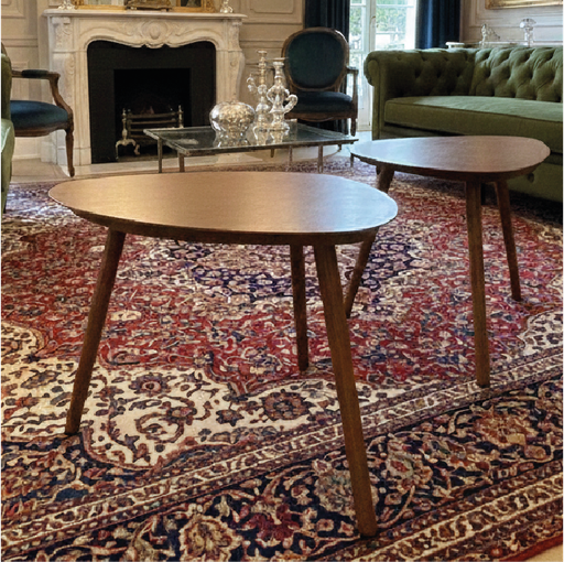 [161040 | ZF5032T] Mesa De Te De Hierro Color Madera 50X45X 42Cm