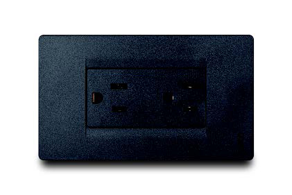 [174223 | PRE30395] Tomacorriente Doble Amer 2P+E Negro Premium